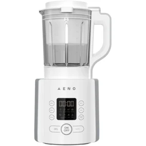 AENO Table Blender-Soupmaker TB1 with LED display and borosilicate glass cup, featuring 9 speeds and 8 automatic programs.