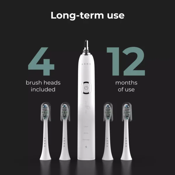 AENO Sonic Electric Toothbrush DB3 - 46,000 RPM, 3D Touch, IPX7 - White - Image 13